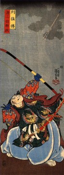 350 人の有名アーティストによるアート作品 Painting - 頼政が怪物を射るヌエ 歌川国芳 浮世絵